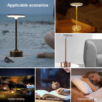 Lámpara De Mesa LED Sin Cable Con Interruptor Táctil Recargable Por USB Luz De Ambiente Portátil Para Dormitorio Y Comedor - details 9