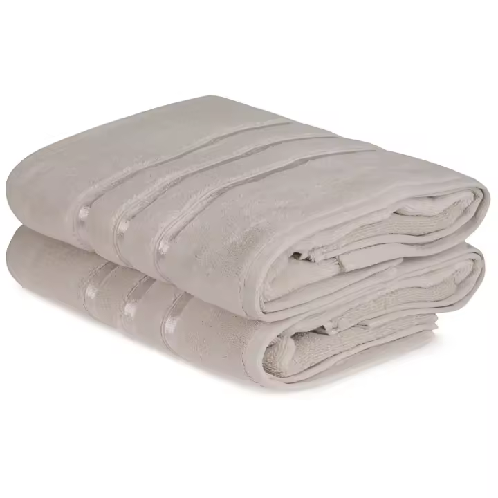 Wellhome Juego de Toallas Baño Suavidad Garantizada Marrón Claro 100% Micro-algodón 560 Gr/m² - 1