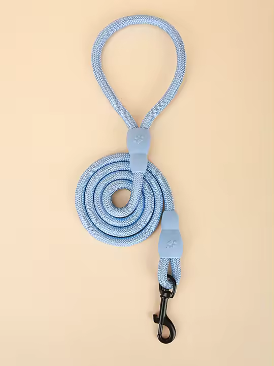 Correa De Seguridad Antideslizante Para Gatos Y Perros Color Azul Claro Redonda 1 Pieza Material Poliéster Adecuada Para Todas Las Estaciones - 1