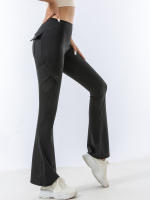 Pantalones De Yoga Para Mujer Con Multípocket Fitness Estilo De Moda Cintura Elástica Terciopelo De Pêche Terciopelo De Pêche Estirable Terciopelo De Pêche Terciopelo De Pêche Ajustado Para Primavera - details 9