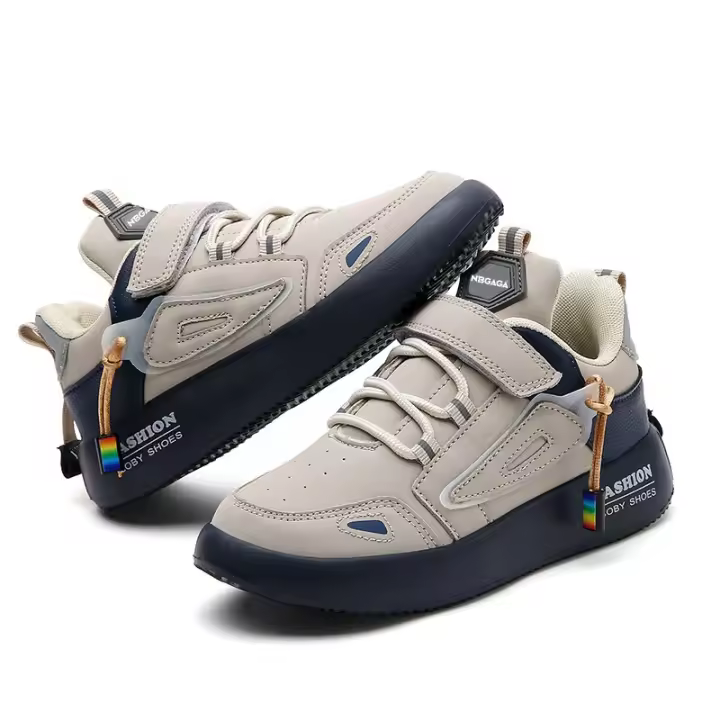 Zapatos Casuales Para Niños Y Niñas Antideslizantes Deportivas De Cuero Transpirables Tallas True Fit Para Edad 7-13 - 1
