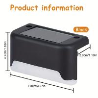 4 Pack Luces Solares LED Para Escaleras Impermeables Para Jardín Exterior Terazas Y Pasillos De Guardia Luz De Noche Para Borde De Jardín Modernas IP45 ABS Fuente De Energía Solar - details 0