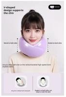 Almohada De Viaje Para El Cuello En Forma De U De Espuma De Memoria Ajustable Y Portátil Soporte De Cuello Suave Para Descanso Del Mediodía Y Sueño - details 2