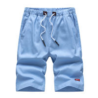 Shorts De Algodón Para Hombre De Talla Elástica De Longitud Rodilla Estilo Safari Casual Talla Grande Sólido Masculino - details 4