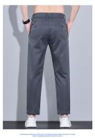 Pantalones Casuales Para Hombre De Verano Largo Hasta El Tobillo Ajustados Color Sólido Moda Fitted Cierre Elástico Talla 28-38 - details 16