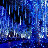 Luces De Lluvia De Meteoros Solares 50cm Luz De Cadena De Copos De Nieve Impermeable Para Jardín Boda Fiesta Navidad - details 9