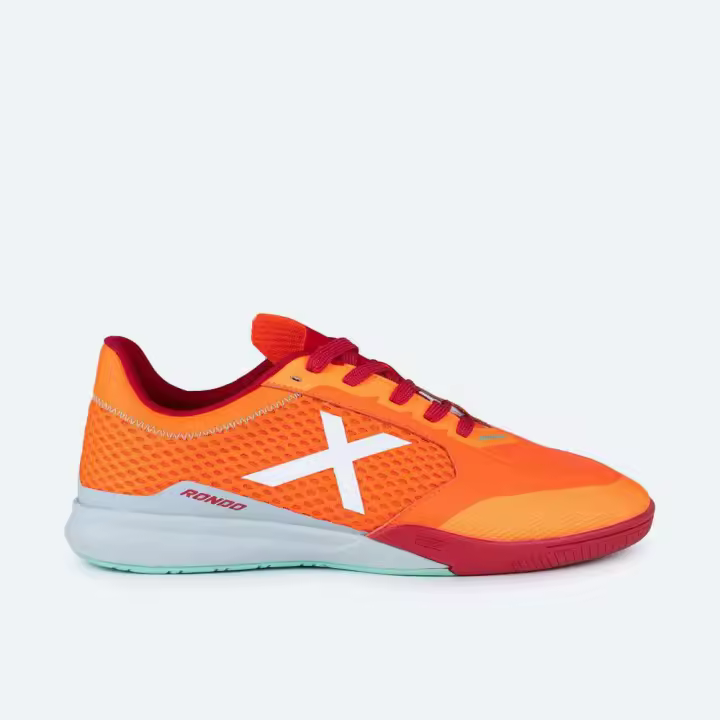 Zapatillas Munich Rondo 08 Naranja Blanco Rojo Futbol Sala 4770008 - 1