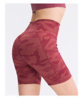 Pantalones cortos de Yoga para mujer, pantalones de camuflaje, cintura alta, ajustados, para gimnasio, Fitness, correr, mallas deportivas, medias de secado rápido S M L XL 2XL - details 5