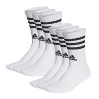 Adidas Calcetines Unisex Blanco Bandas Negras - Algodón y Poliéster - Elásticos y Transpirables - No aprietan Tobillo - Calcetines Adidas - details 2