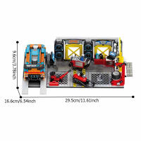 SEMBO 674pcs Kit De Bloques De Construcción Para Vehículos De Carreras Escena De Garage Juguetes Para Niños Niños Hombres Regalos Bloques De Ciudades Deportivas Para Jóvenes De 6 a 12 Años - details 4