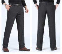Pantalones De Negocios Para Hombre Talla Grande Corte Slim Moda Casual Estirado Adecuado Para Otoño Verano Pantalones Sólidos Negros Azules Oscuros - details 16