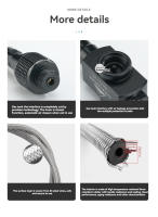 CAMPINGMOON Tubo De Gas Con Válvula Para Estufa De Inversión Alta En Camping Extensión De Tanque Plano De Gas Adecuado Para Uso Exterior Material De Aluminio - details 4