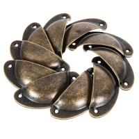 Manija De Puerta De Armario Y Cajón Antigua 5 Piezas Metal Para Muebles Pull Handle Shell Diseño Vintage Para Decoración De Hogar - details 1