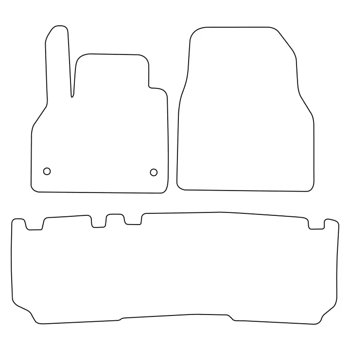 Juego completo de alfombrillas de terciopelo para Renault Kangoo II 2008-2021 5 plazas - acabado rojo - 1