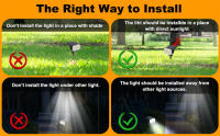 Lámpara De Punto De Luz Solar LED 64 LED Para Jardín Exterior Impermeable 3 Modos Luz De Pared Para Puerta Garage - details 1