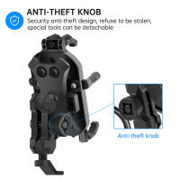 Soporte De Navegación Para Móvil De Motocicleta Absorbedor De Choques Y Antivibración Compatible Con La Mayoría De Los Dispositivos Aluminio + PC Rotación De 360 Grados Resistente Al Viento Y Agua - details 8