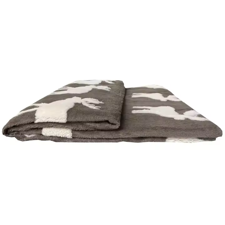 Manta Plaid Alo Home Motivo Reno - Calidad borreguito Sherpa- 100% polyester muy Cálido- Medida 130x170 cm - 1