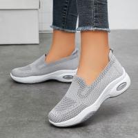 Zapatillas De Mujer Rimocy Moda Transpirables Tejidas 2024 Primavera/Otoño Casuales Sin Cordones Zapatos De Caminar Con Almohadilla De Aire Talla Verdadera Para Tamaño 36-41 - details 6