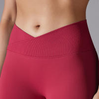 Leggings De Yoga Para Mujer Cintura Alta Levantamiento De Caderas Gimnasio Sin Costuras Pantalones De Deporte Fitness Running - details 9
