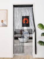 Cortina De Living Con Hilos Coloridos Y Lentejuelas Para Dormitorio/ Sala Moderna Material De Poliéster Una Pieza - details 7