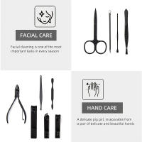 Kit De Manicura Y Pedicura Profesional En Acero Inoxidable Conjunto De Tijeras Para Uñas Y Pies Negro 7/10/12/15/18 Piezas - details 3