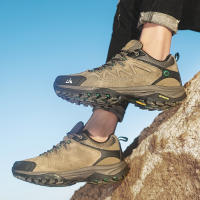 Zapatos De Senderismo Para Hombres HIKEUP De Cuero Suela De Goma Antideslizante Transpirables Malla Superior Tamaño 40-45 Color Negro Verde Caqui Gris - details 22