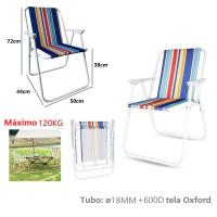 Maxia Market Silla de playa plegable con reposabrazos de Plástico Estructura Metal Cayo ancho de exteriores - details 0