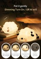 Lámpara De Noche LED De Oveja Cartoon Recargable Iluminación Suave Para Decoración De Dormitorio Y Mesa Regalo Para Niños Cumpleaños Jardín - details 2