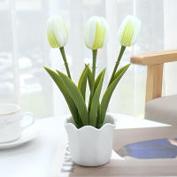 Bonsái Artificial De Tulipán Con Maceta Decoración Para Oficina Hogar Balcón Regalo De Boda Fiesta Adorno Externo Interior - details 8
