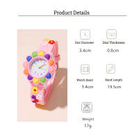 Reloj De Pulsera Para Niñas Colorido Con Semillas De Girasol Regalo Perfecto Reloj De Cuarzo Resistente Al Agua Estilo Casual - details 0