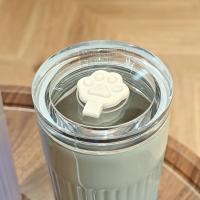 Botella De Agua Caliente Y Fría 500ml Acero Inoxidable 304 Portátil Antigrado Con Taza De Color Gradiente Y Absorbedor De Humedad Para Estudiantes - details 5