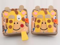Libro Ocupado Montessori Para Niños Con Animales De Color Y Forma Educación Temprana Juguetes De Motricidad Fina Libro Quieto De Giraffa - details 6