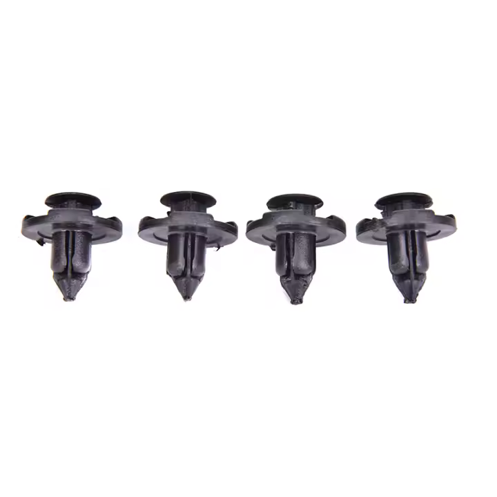 100PCS Clavos De Plástico Negros Para Nissan Retenedor De Parachoques Y Guardabarros Tamaño 8mm Clavija De Automóvil - 1