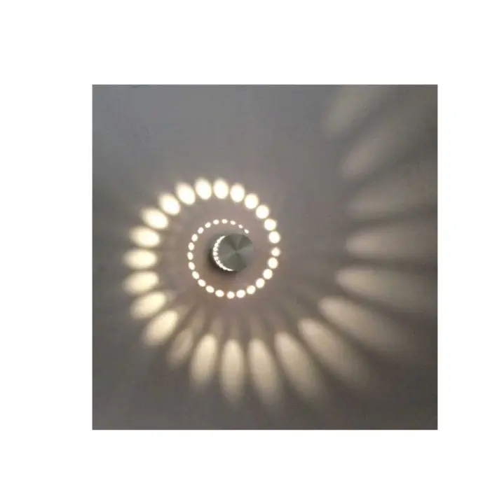 PORCHEDDU Lámpara LED Modern de pared interior, Luz Espiral Creative, Luz decorativa Redonda (Luz Blanca Cálida), Girasol CTD. ro - 1
