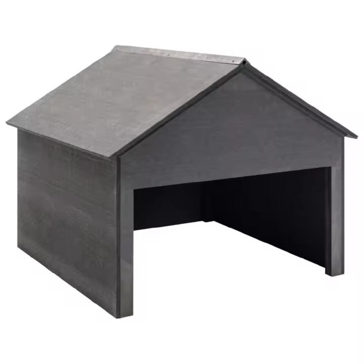 vidaXL COBERTIZO PARA CORTACÉSPED WPC GRIS 80X80X70 CM - 1