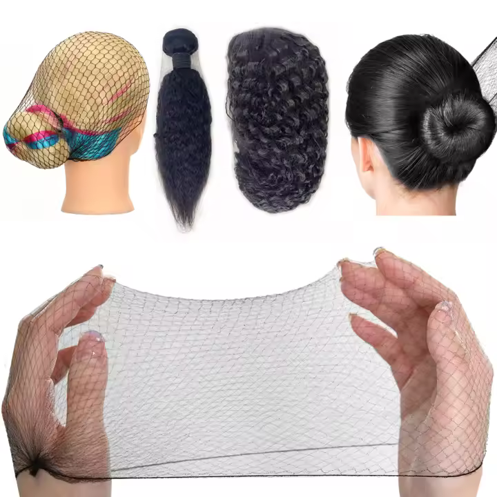 Red De Cabello Durable De Nylon 20Pcs Para Estilo De Cabello Negro Tamaño 10mm Herramienta Para Pelucas Y Peinado - 1
