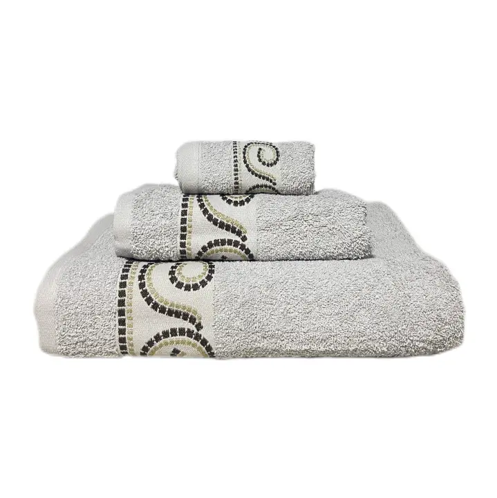 ILOVEHOME - Juego de Toallas de Baño 100% Algodón 450G - Set de 3 Piezas en Colores Variados , Incluye una toalla de tocador (30x50cm), una toalla de lavabo (50x100cm) y una toalla de sábana (100x150cm) - 1