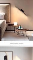 Lámpara De Pared LED Recargable Litu Con Imán Y Batería USB Luz Nocturna Para Dormitorio Corredor Estilo Moderno Aluminio Beige Negro - details 11