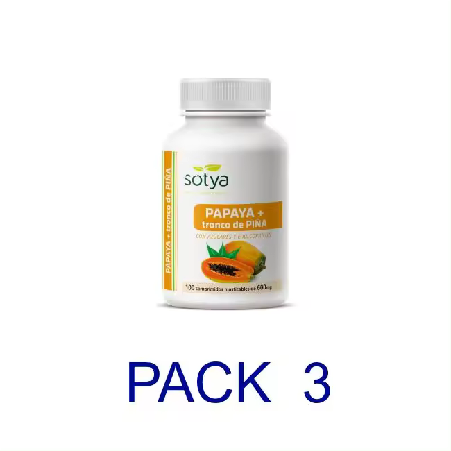 Sotya Pack 3 Papaya 100 Comp de 600 mg. - 1