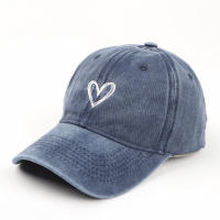 Gorro De Béisbol Multifuncional Para Mujeres Y Hombres Con Bordado De Corazón De Durazno Lavado Suave Y Delgado Para La Primavera Y El Verano - details 1