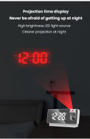 LED Digital Projection Alarm Clock 180° Rotation USB Electronic Ceiling Projector Alarm Clock For Bedroom Bedside Desktop Clock - details 2