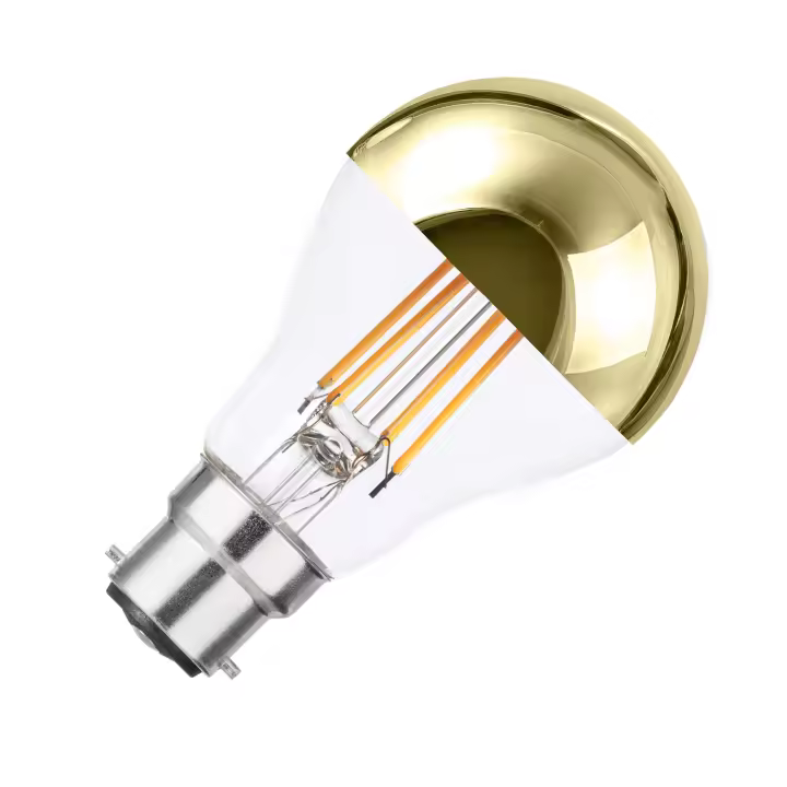Ledkia Bombilla Filamento LED B22 8W 800 lm A60 Gold Reflect No Flicker 2200K Súper Cálido - 1