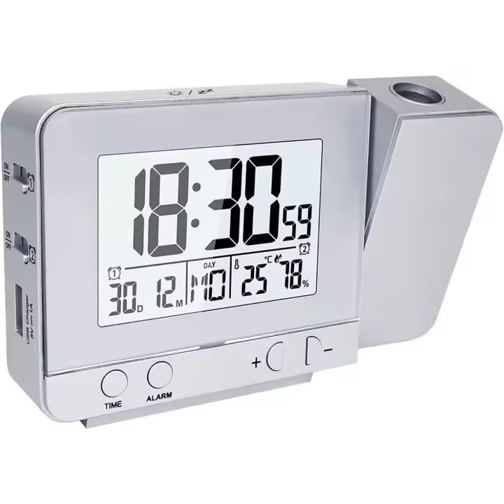 Despertador Digital Proyector, Relojes de Proyección con Temperatura, 4 - 1
