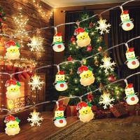 Cadena De Luces Navideñas Alimentada Por Batería Con Santa Claus Y Payaso Garland LED Decoración Navideña Para Fiesta Año Nuevo - details 4