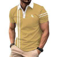 Camisa Polo De Punto De Rayas Para Hombre Verano Manga Corta Deportiva Casual Quick Drying Polyester Tops Para Golf - details 4