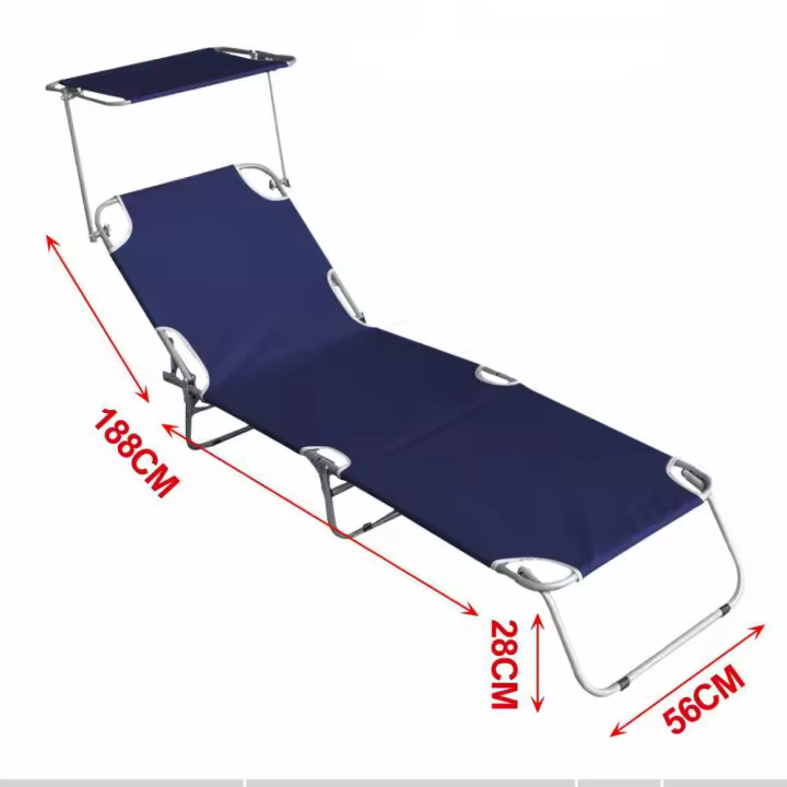 Tumbona plegable portátil de aluminio para playa y piscina California Tumbonas de Aluminio, Mueble de Jardín, Parasol, Respaldo Ajustable, Exterior Patio Terraza Playa 188*56cm - 1