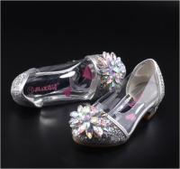 Zapatos De Princesa De Cristal Y Diamante Para Niñas Zapatos Altos De Moda Estilo Cenicienta Cuero PU Decoración De Lazo Tacón Cuadrado Ajuste True to Size - details 6
