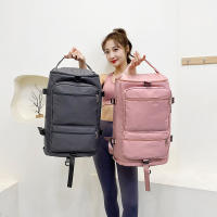 Bolsa de fitness, Bolsa de viaje Ligera y portátil para entrenamiento Deportivo para Mujer, Bolsa de Natacion para yoga con separación en seco y húmedo, mochila para hombres, color Morado - details 1
