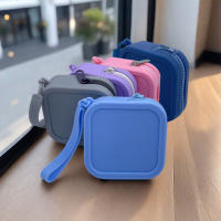 Bolso Cuadrado De Silicona Organizador Monedero Impermeable Con Cierre De Cremallera Bolso Para Cosméticos Y Auriculares Para Estudiantes Unisex - details 2