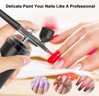 Kit De Aerógrafo Para Uñas Con Compresor Portátil Para Pintura De Galletas Y Artesanías Herramienta De Belleza Multifuncional Recargable Metal - details 6